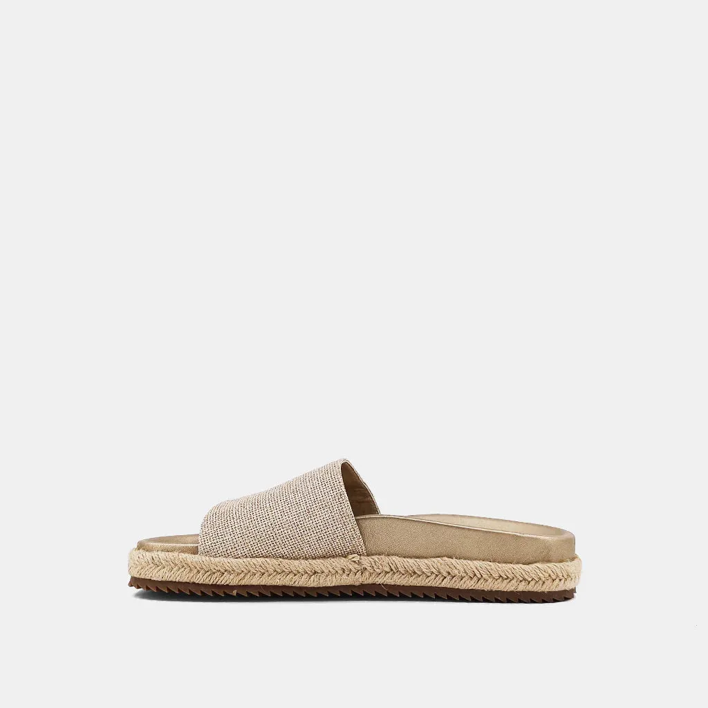 Shu Shop Crisanta Gold Woven Sandals