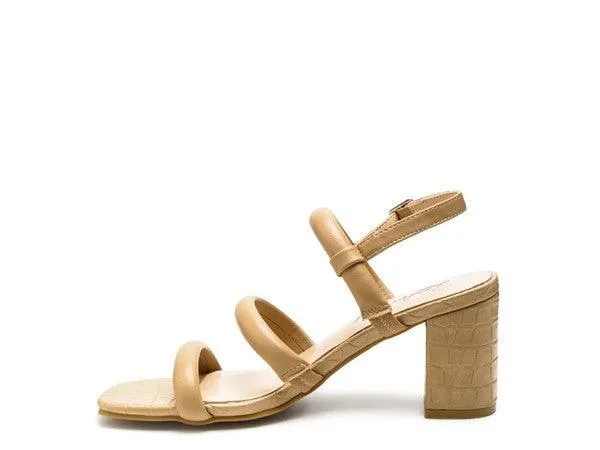 Slater Croc Slingback Block Sandals