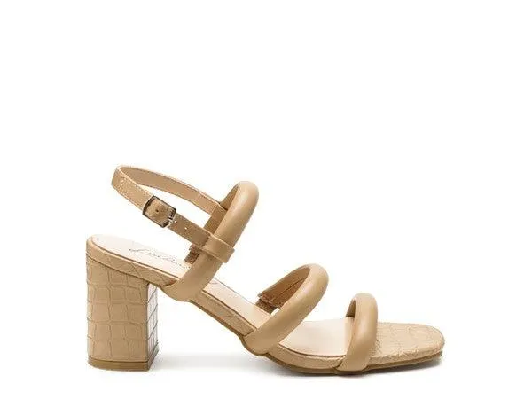 Slater Croc Slingback Block Sandals