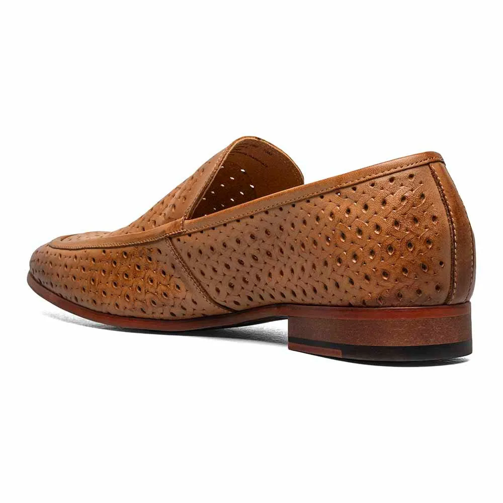 Stacy Adams Natural WINDEN Moc Toe Perf Men's Slip On