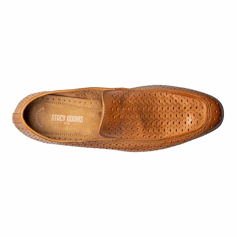 Stacy Adams Natural WINDEN Moc Toe Perf Men's Slip On