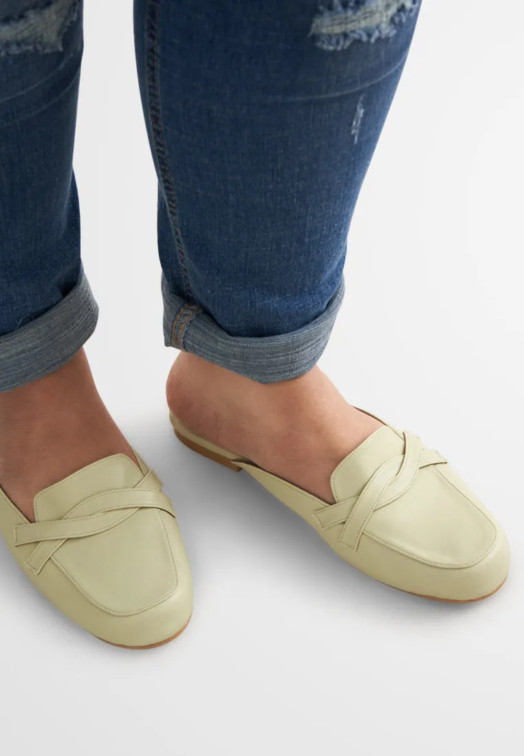 Sylvia Cute Slip On Loafers - Light Green