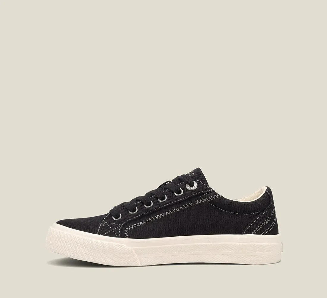 Taos Women's Plim Soul Canvas Sneakers- Black Campus