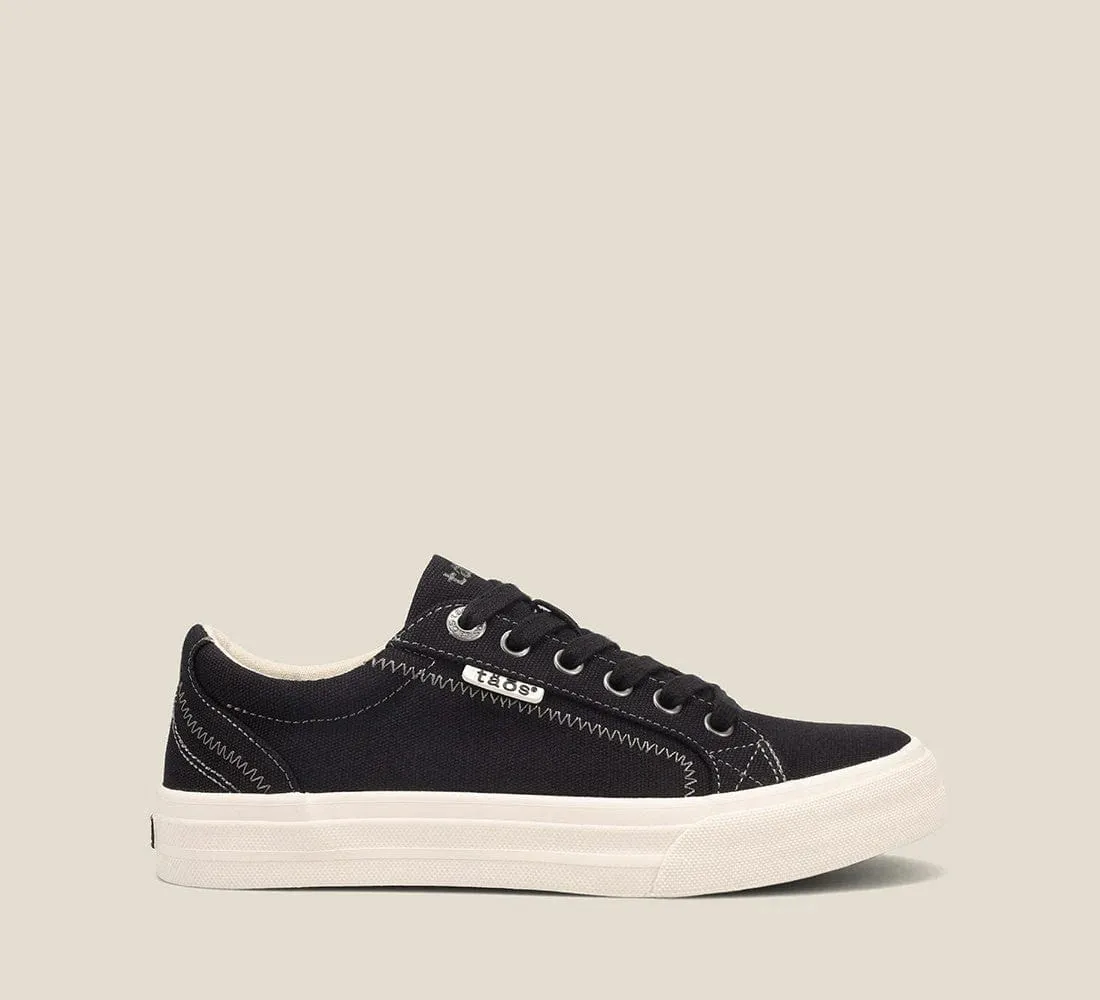 Taos Women's Plim Soul Canvas Sneakers- Black Campus