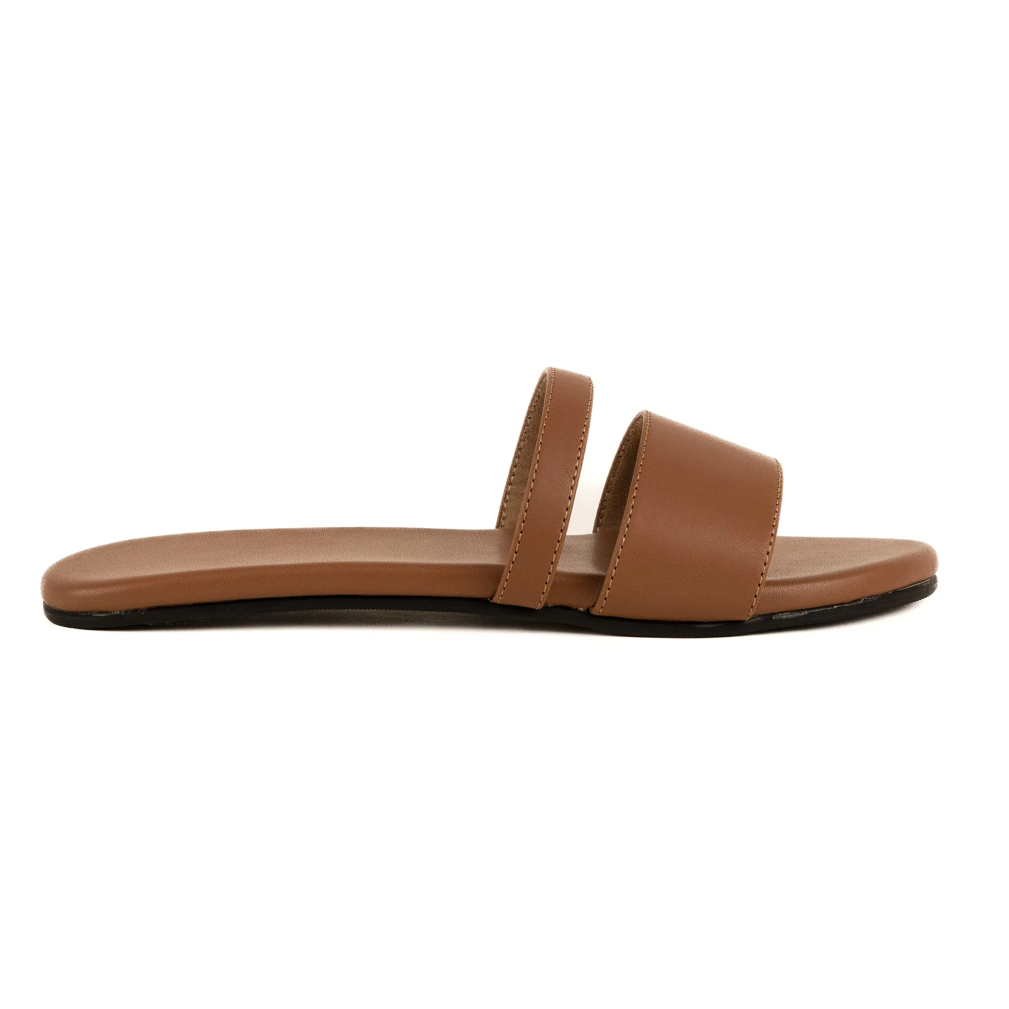 Tev Cloak Vegan Leather Tan Women Slides Thrift Edit