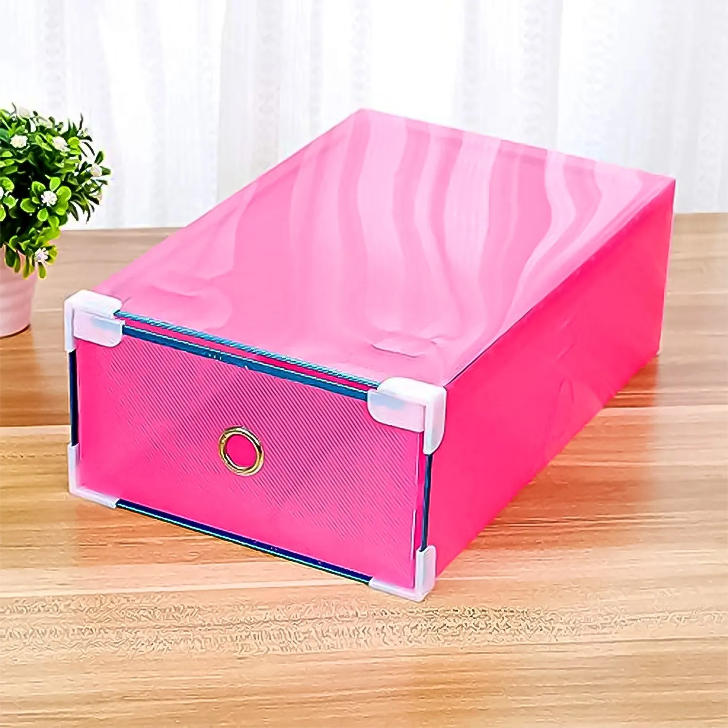 Transparent Drawer Style Shoe Storage Box (1 Pc)