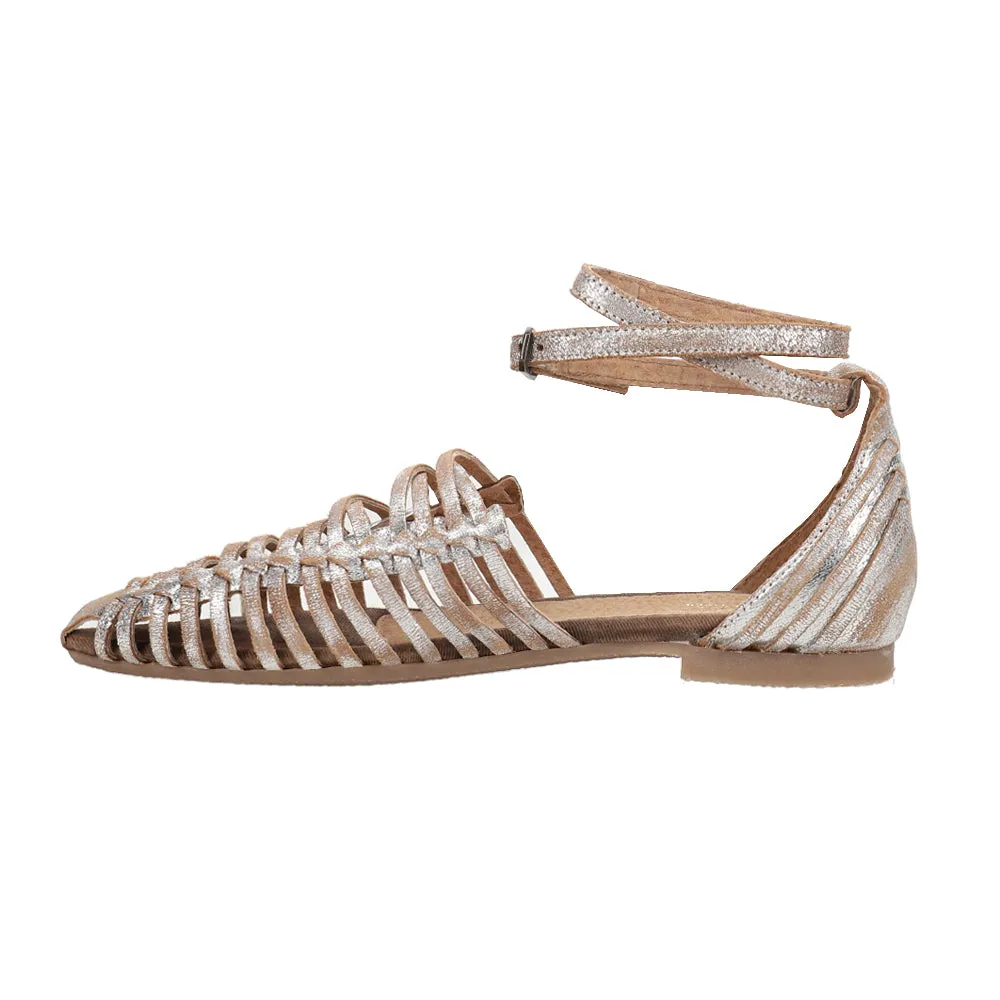 Trinket Metallic Gladiator Flats