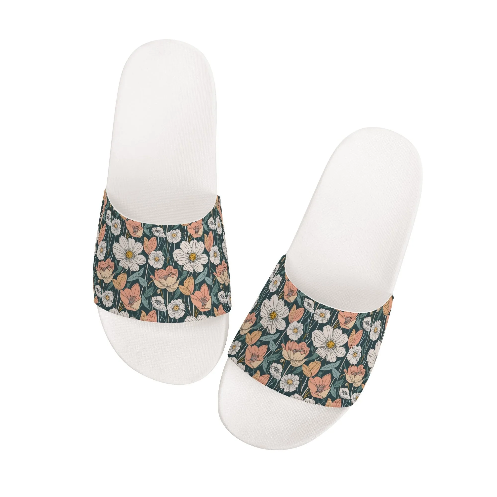 Tulips and Daisys Womens Slide Sandals