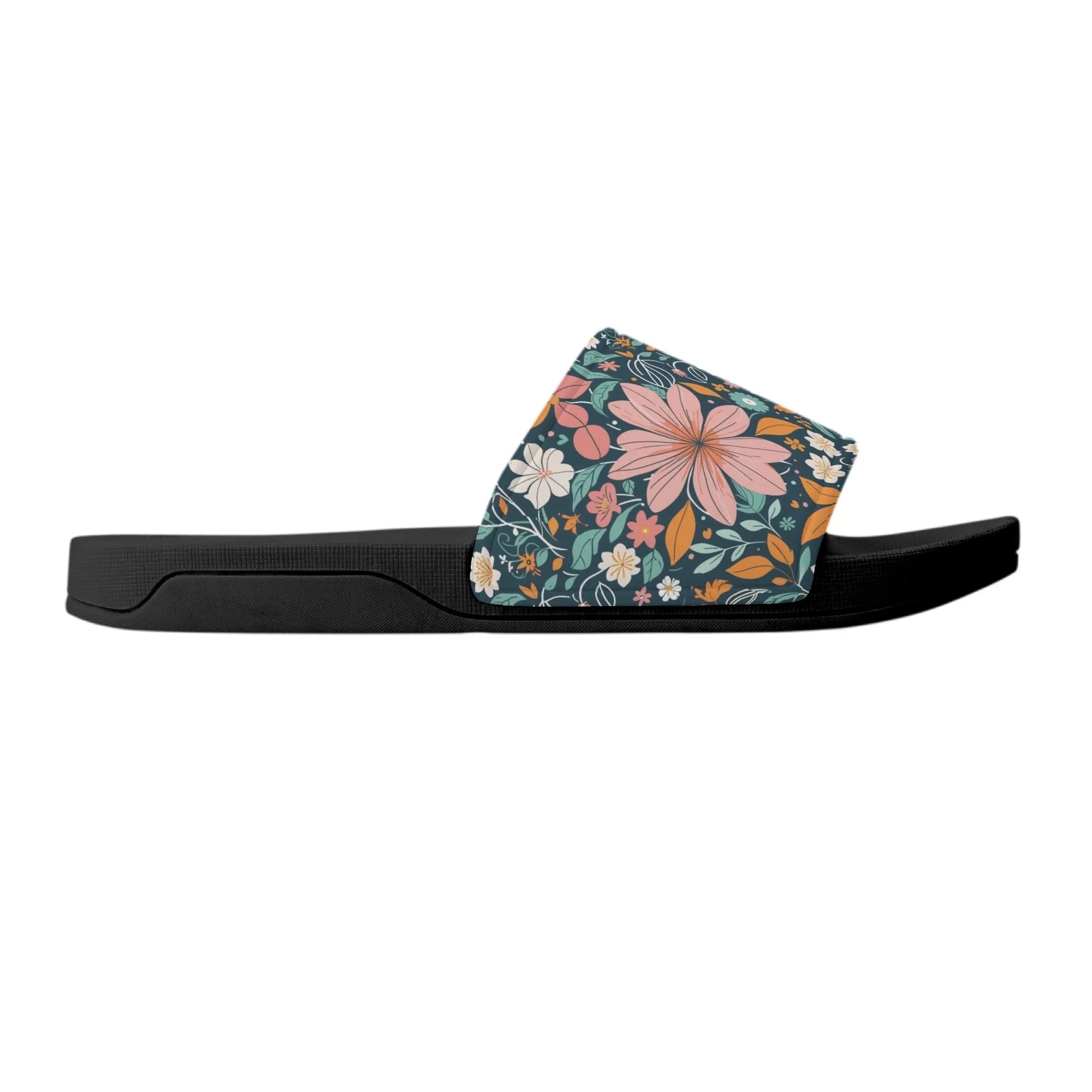 Wild Flowers Womens Slide Sandals