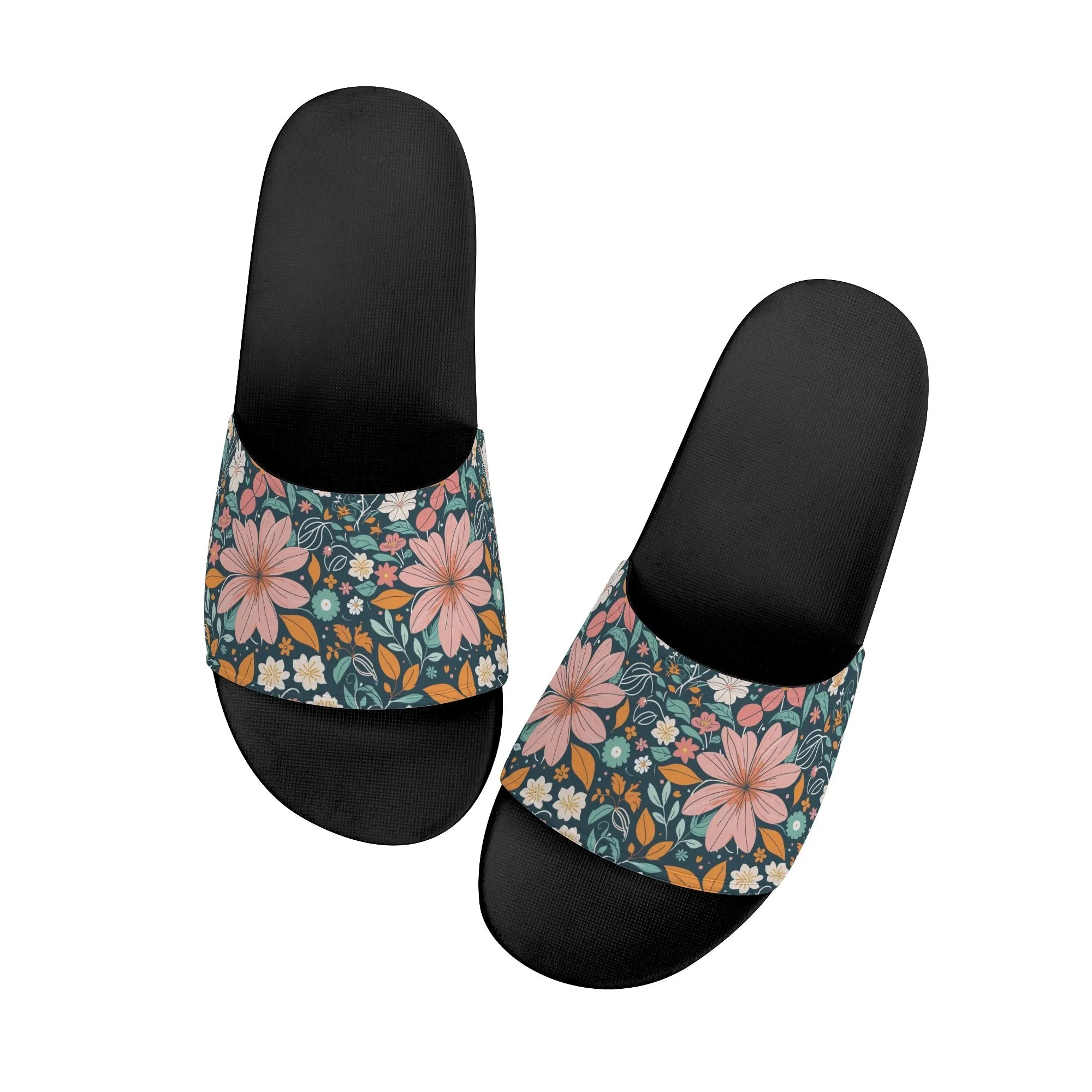 Wild Flowers Womens Slide Sandals