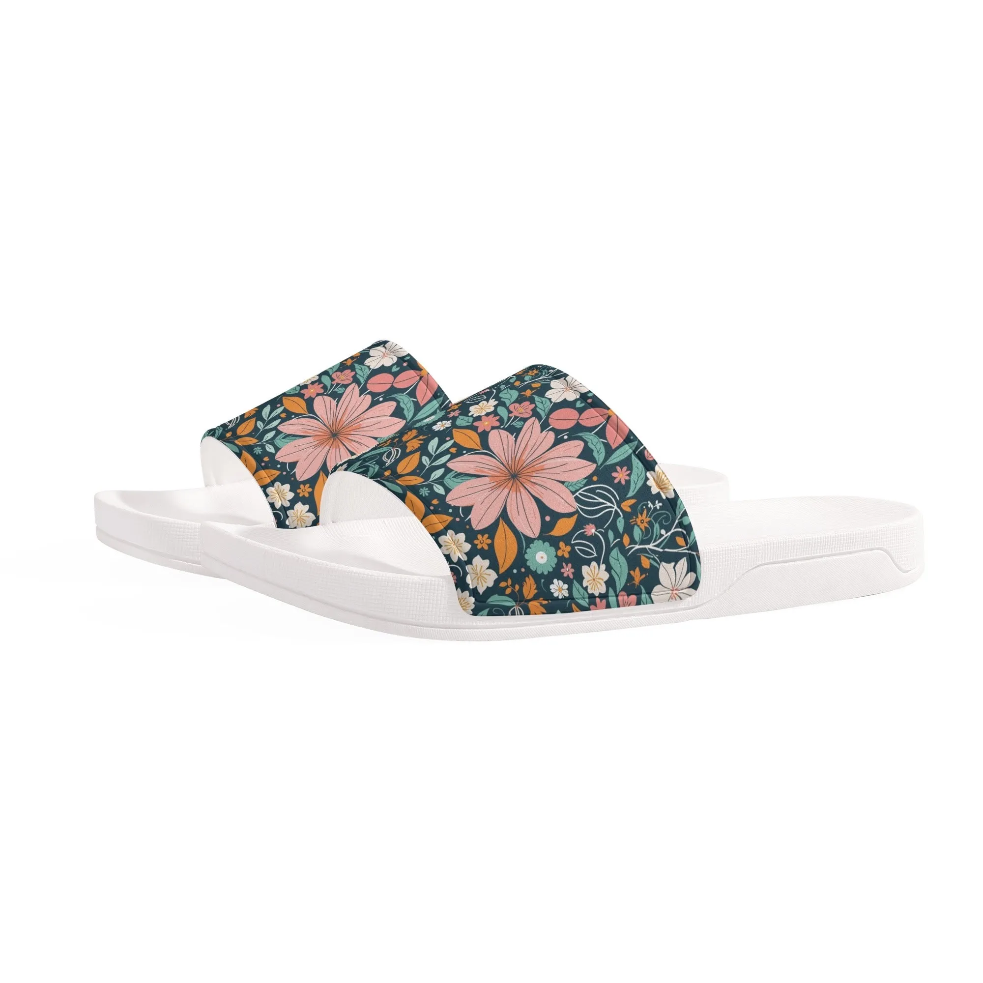 Wild Flowers Womens Slide Sandals